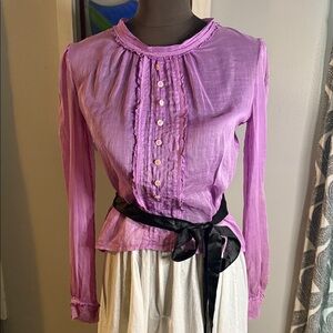 Edwardian Blouse Sheer Up Cycled to a New Color